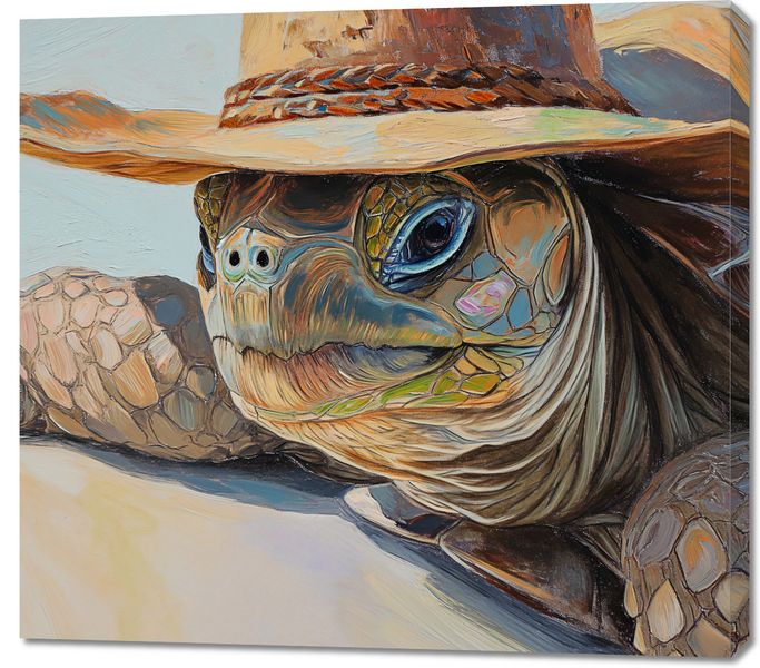 Obraz 100x90cm Żółwi Kapelusznik zdjęcie 1
