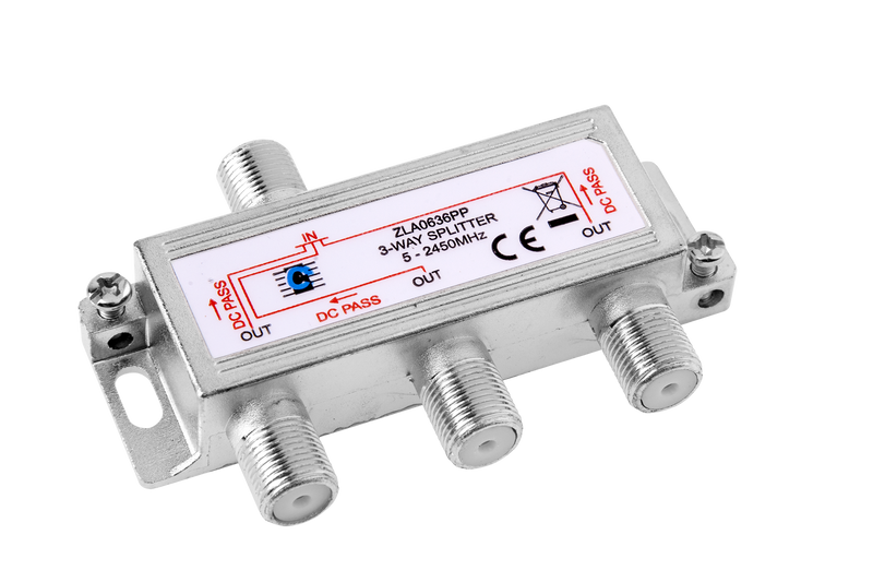 ZLA0636PP Splitter 3way 5-2450MHz power pass zdjęcie 1