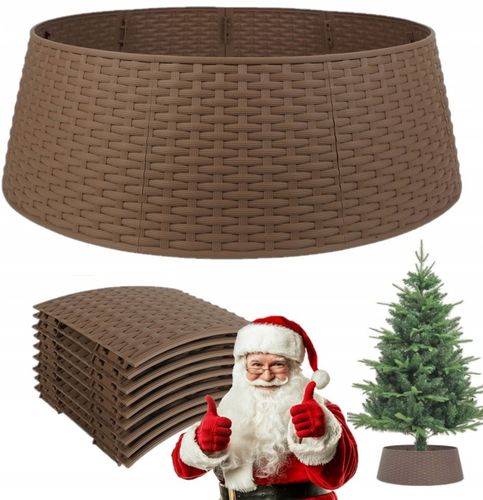 OSŁONA POD CHOINKĘ NA ŚWIĘTA STOJAK CHOINKOWY EFEKT RATTAN SKŁADANA OSŁONKA na Arena.pl