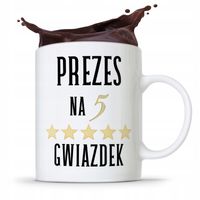 Dla Prezesa Viceprezesa Kubek Prezes Na 5 Gwiazdek Z Nadrukiem Ze Zdjęciem