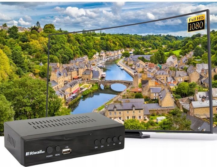 Dekoder DVB-T2 HEVC H.265 Riwall TVCONTROL Tuner TV Full HD HDMI USB zdjęcie 2