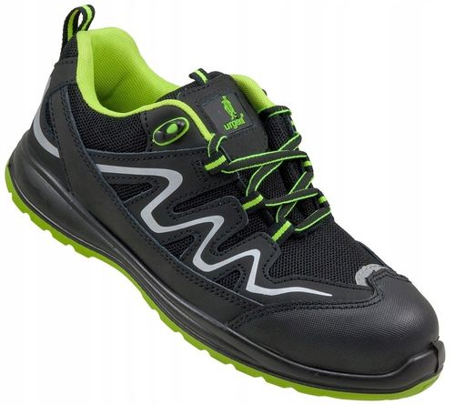 Buty półbuty robocze męskie SKÓRA NUBUK Przewiewne z NOSKIEM S1 BHP URGENT na Arena.pl