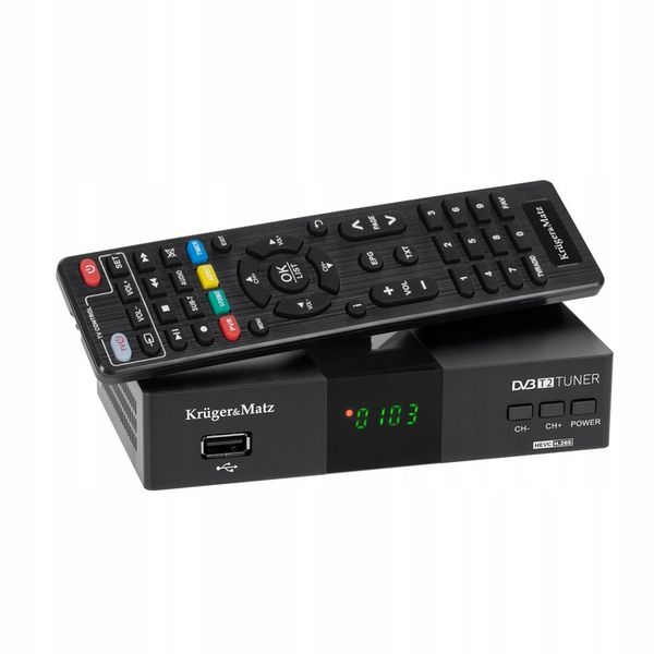 Tuner DVB-T2 H.265 HEVC Kruger&Matz HDMI SCART PVR EPG USB dekoder zdjęcie 15