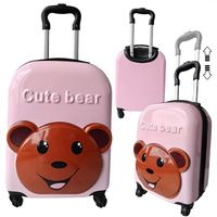 walizka dziecięca kabinowa bagaż dzieci miś róż wp05