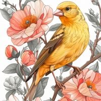 Plakat 50x50cm Wiosenny Śpiewaczek