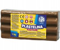 DUŻA PLASTELINA dla dzieci 3+ lat BRĄZOWA duża 1 kg ASTRA plastelina