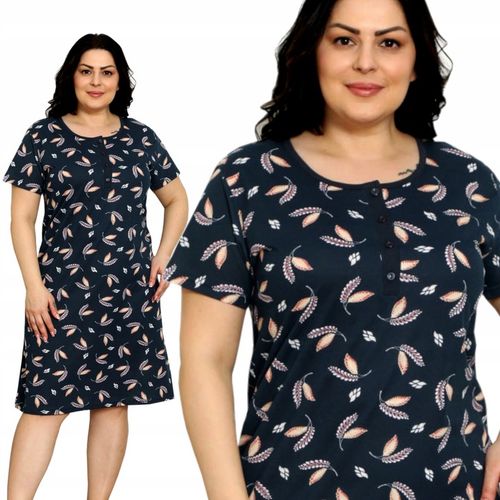 KOSZULA NOCNA 4 guziki LINIA PLUS SIZE nadwymiar DUŻA ROZMIARÓWKA duże XL na Arena.pl