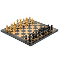 ZESTAW SZACHOWY Palisandro Dorato Drewniane Figury Italfama i Szachownica