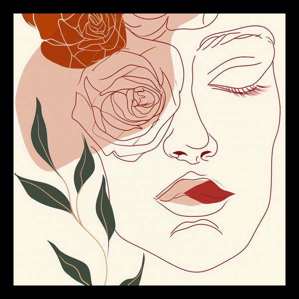 Plakat 20x20cm Beż i Twarz zdjęcie 2