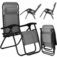 LEŻAK OGRODOWY PLAŻOWY FOTEL SKŁADANY ZERO GRAVITY TURYSTYCZNY KRZESŁO 2w1