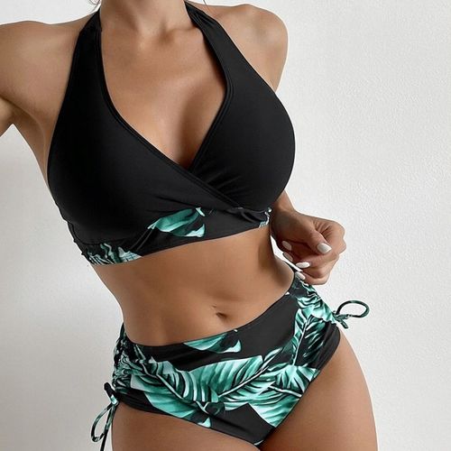 STRÓJ KĄPIELOWY DWUCZĘŚCIOWY KOSTIUM WYSOKI STAN BIKINI PUSH UP BOHO XL na Arena.pl