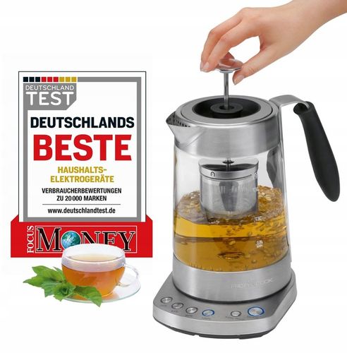 CZAJNIK ELEKTRYCZNY Z ZAPARZACZEM DO HERBATY ZAPARZACZ 1,7L 3000W INOX na Arena.pl