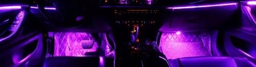 Paski LED 12V - OŚWIETLENIE LEDOWE Ledy wnętrza auta Taśma kabiny samochodu na Arena.pl