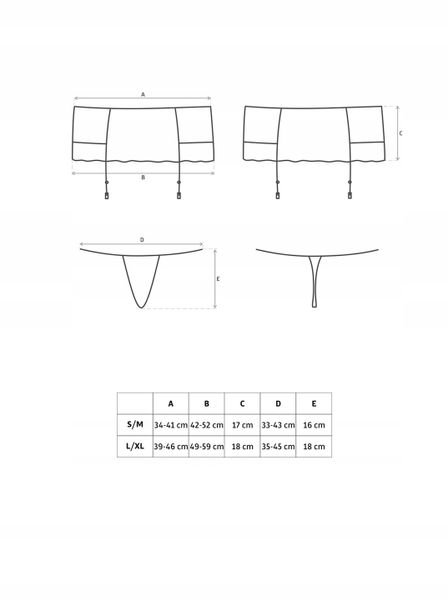 Stringi i pas do pończoch Miamor S/M. Seksowny, wysoka jakość zdjęcie 5