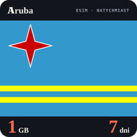 Karta eSIM Internet Aruba 1 GB na 7 dni - bez rejestracji