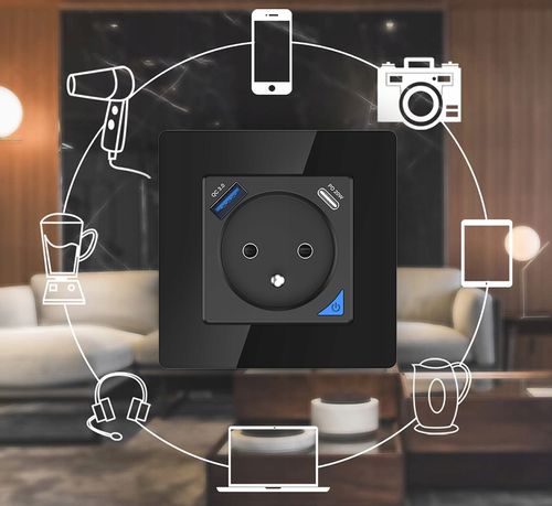 Inteligentne gniazdo z pomiarem prądu USB ZigBee TUYA PSMART czarne na Arena.pl