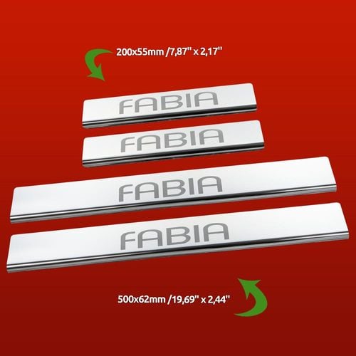 Listwa progowa SKODA FABIA MK2 Stal nierdzewna 304 połysk 4szt na Arena.pl