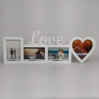 Multirama ramka na zdjęcia z napisem Love mdf 4 zdjęcia