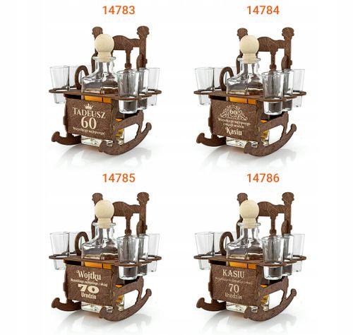 Zestaw KARAFKA kieliszki prezent na 70 urodziny na Arena.pl