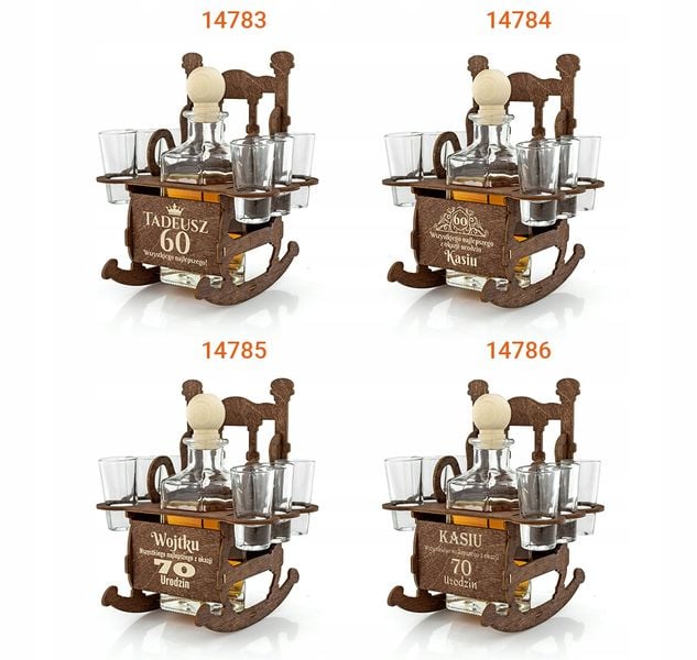 Zestaw KARAFKA kieliszki prezent na 70 urodziny zdjęcie 8