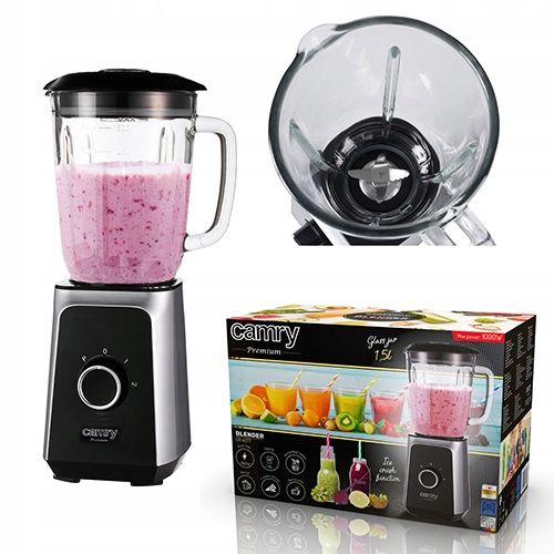 Blender kielichowy Camry CR 4077 max 1000 W srebrny/szary zdjęcie 3