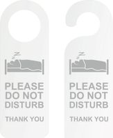ZAWIESZKA NA DRZWI klamkę hotelowa PLEASE DO NOT DISTURB GRAWER na plexi