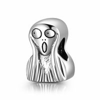 Charms moments srebro krzyk obraz emoji horror