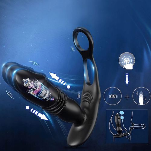 MASAŻER PROSTATY RUCH GÓRA-DÓŁ + RINGI NA PENISA I JĄDRA + MASAŻER KROCZA na Arena.pl