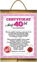 dyplom certyfikat 40 lat pani | d55