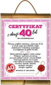 dyplom certyfikat 40 lat pani | d55