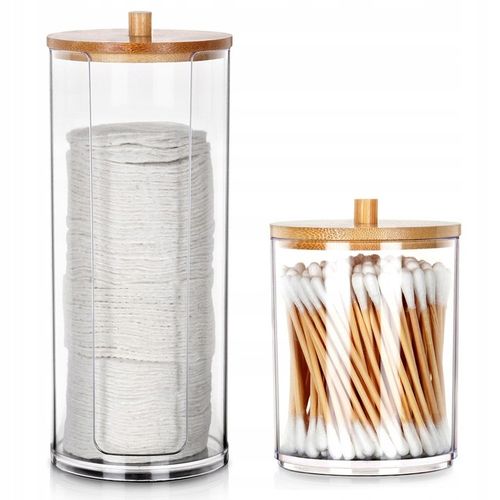 2x Pojemnik ŁAZIENKOWY organizer patyczki płatki kosmetyczne higieniczne na Arena.pl