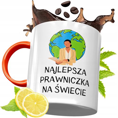 Kubek Pomarańczowy Dla Prawnika Prezent Z Nadrukiem Ze Zdjęciem na Arena.pl
