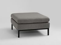 Pufa AMBIENT - stalowy, czarny, nowoczesny design do salonu