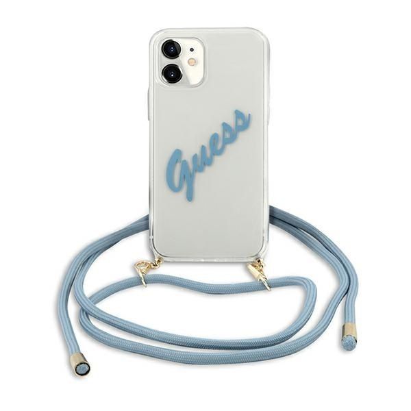 Guess GUHCP12SCRTVSBL iPhone 12 mini 5,4" niebieski/blue hardcase Script zdjęcie 2