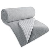 Narzuta 170x210 cm GLORI srebrna tkanina szenilowa elegancka