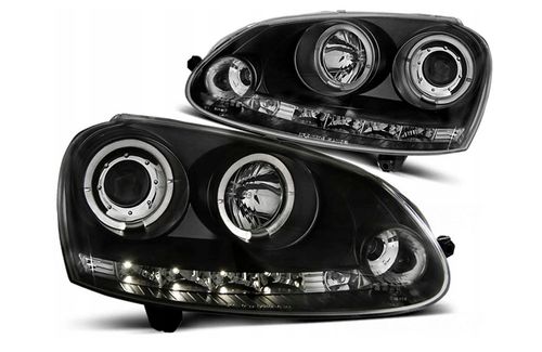 LAMPY REFLEKTORY VW GOLF V 5 OD 2003 DO 2009 Roku RINGI LED Soczewki  NOWE na Arena.pl