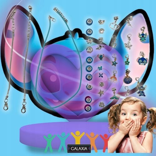 ZESTAW DO ROBIENIA BRANSOLETEK NASZYJNIKÓW Do Biżuterii STITCH LILO i STICH na Arena.pl