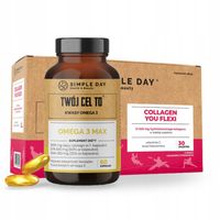 COLLAGEN KOLAGEN DO PICIA OMEGA3 NA KOŚCI STAWY MIĘŚNIE SKÓRA PAMIĘĆ ZESTAW