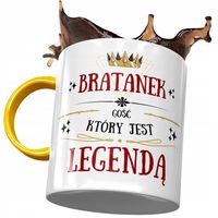 Kubek Żółty Dla Bratanka Syna Brata Prezent Z Nadrukiem Ze Zdjęciem