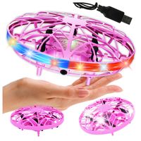 LATAJĄCY mini DRON UFO Dysk Kula Sterowany Ręką Dłonią ŚWIECĄCY LED IR