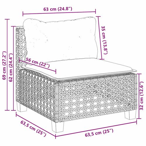 5-cz. zestaw mebli ogrodowych z poduszkami, beżowy, polirattan na Arena.pl