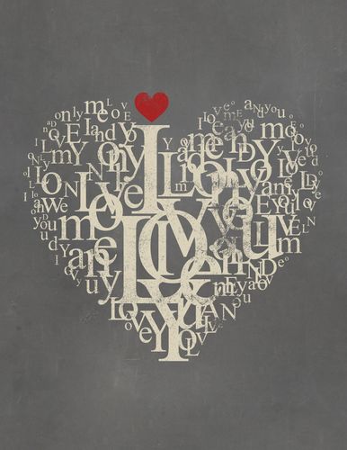 Foto obraz na płótnie "LOVE - serce" 40x40cm na Arena.pl