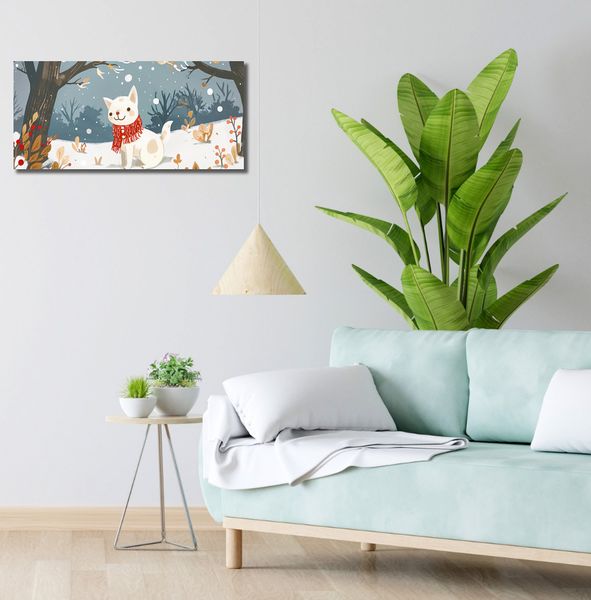 Obraz 70x30cm Śnieżny Kompan zdjęcie 2