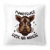 Poduszka Dla Tymoteusza Na Urodziny Ze Zdjęciem Na Prezent Biała 40X40 Cm