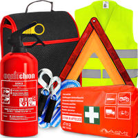 ZESTAW TRÓJKĄT APTECZKA KAMIZELKA TORBA GAŚNICA LINKA HOLOWNICZA