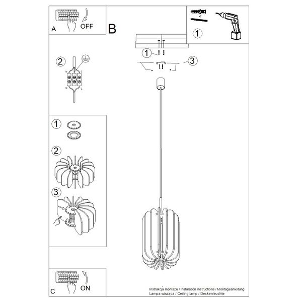 Lampa wisząca MULA 27 żółta zdjęcie 11