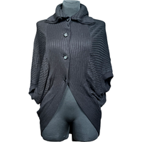 Kardigan Damski Ciepły Wygodny Długi Luźny Czarny Rozmiar XS Stylowy