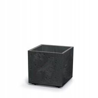Doniczka z wkładem PROSPERPLAST 38,5 x 37 cm SIERRA SQUARE BETON czarna