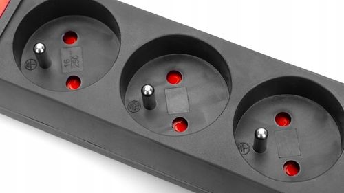 PRZEDŁUŻACZ SIECIOWY LISTWA ZASILAJĄCA WŁĄCZNIK CZARNY GRUBY 3 GNIAZDA na Arena.pl