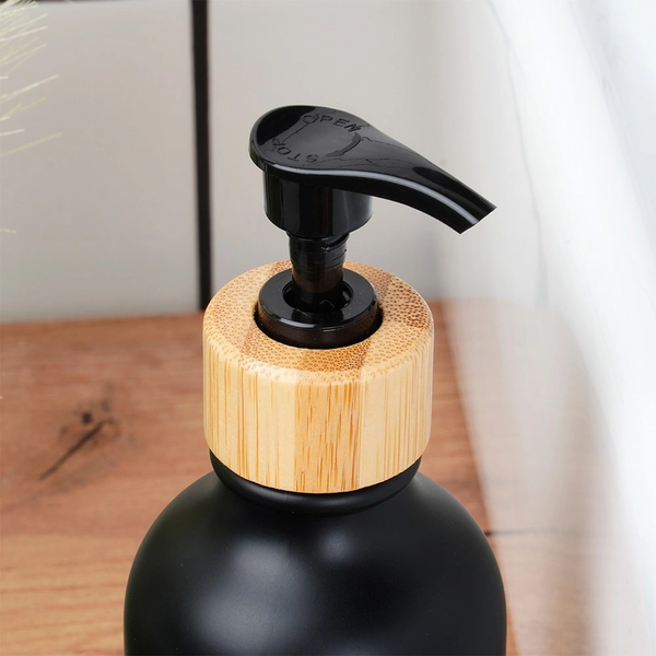 Dozownik do mydła czarny 300 ml zdjęcie 5
